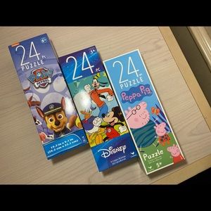 24 PUZZLES | 3in1 | PAW PATROL PEPPA PIG DISNEY